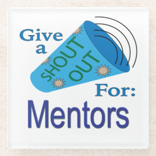 Dessous-de-verre En Verre Criez pour les mentors