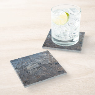 Dessous-de-verre En Verre Cristaux de glace gelés