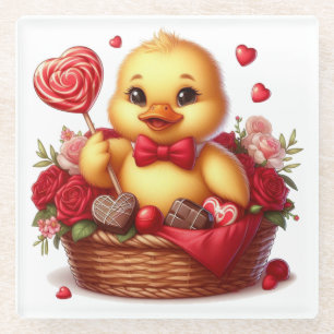 Dessous-de-verre En Verre Cute/Whimisical Valentine's day cank