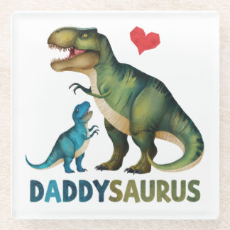 Dessous-de-verre En Verre Daddysaurus
