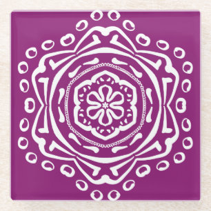 Dessous-de-verre En Verre Dahlia Mandala