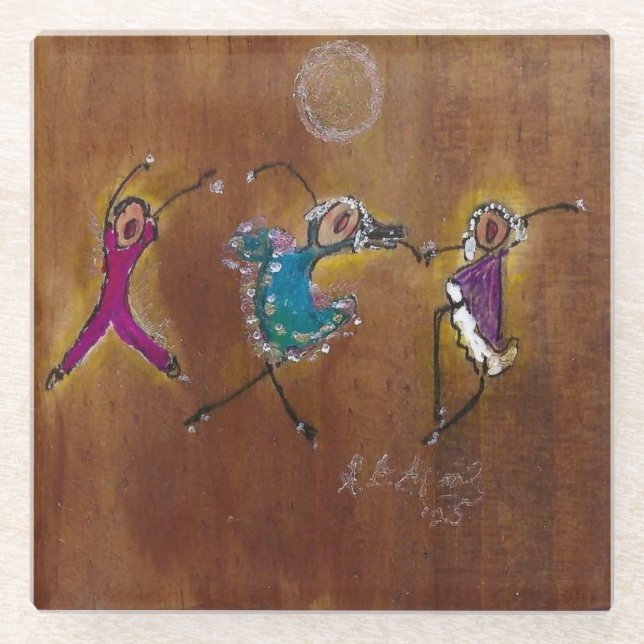 Dessous-de-verre En Verre Danser Joy Dessous de verre en verre (Devant)