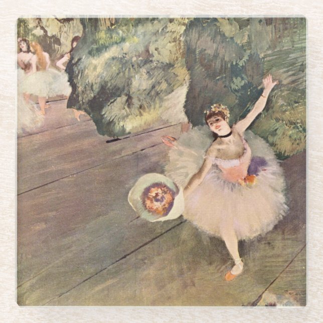 Dessous-de-verre En Verre Danseuse / Étoile du Ballet - Dégas Peinture (Devant)