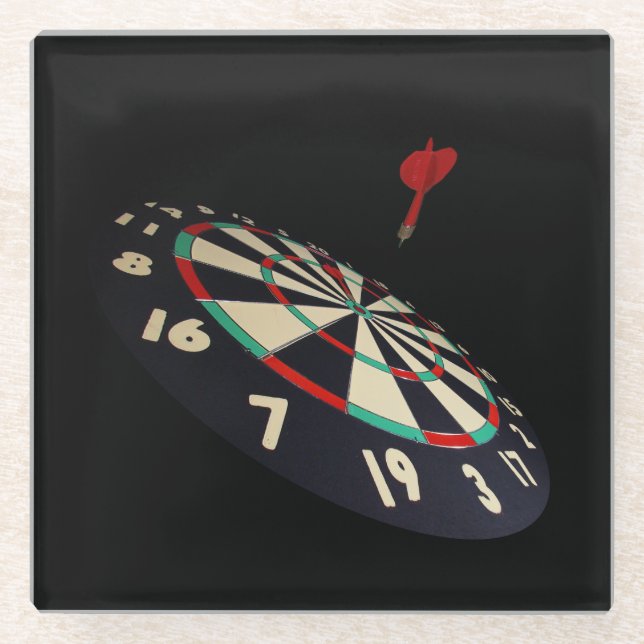 Dessous-de-verre En Verre Darts Destination Bullseye, (Devant)