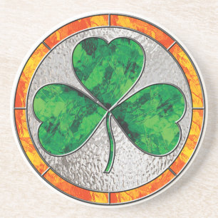 Dessous de verre en verre de shamrock