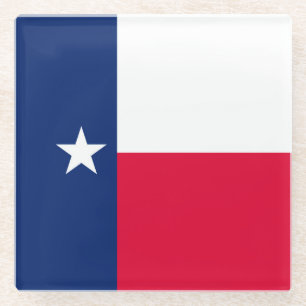 Dessous-de-verre En Verre Décor de conception de drapeau d'état du Texas