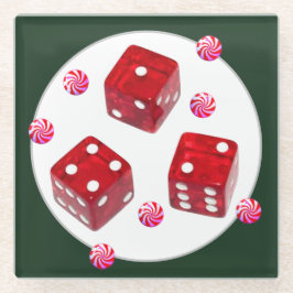 Dessous-de-verre En Verre Décor de Noël Bunco