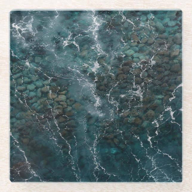 Dessous-de-verre En Verre Deep Ocean Rock Texture (Devant)