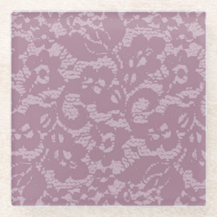 Dessous-de-verre En Verre Dentelle violette