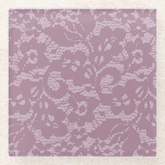 Dessous-de-verre En Verre Dentelle violette (Devant)