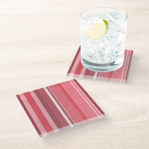 Dessous-de-verre En Verre Des rayures roses et puantes