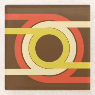 Dessous-de-verre En Verre Design d'inspiration Retro Golden Ratio.