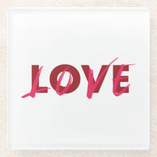 Dessous-de-verre En Verre Design moderne, dynamique, cool, tendance de Love