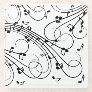 Dessous-de-verre En Verre Design musical branché