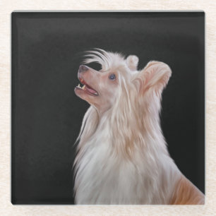 Dessous-de-verre En Verre Dessin Chien chinois cri