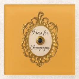Dessous-de-verre En Verre Dessous de plat pour chariot à champagne Press For