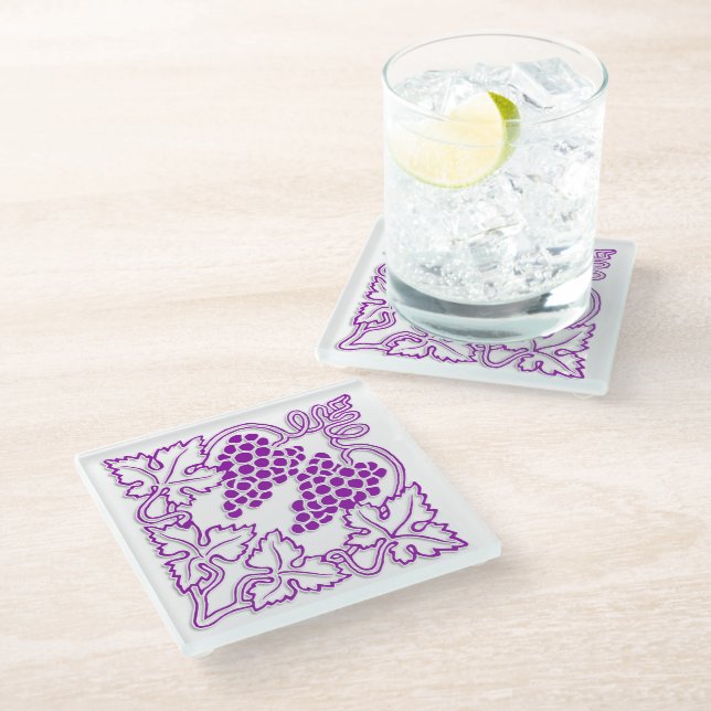 Dessous-de-verre En Verre Dessous de verre à vin (Incliné)