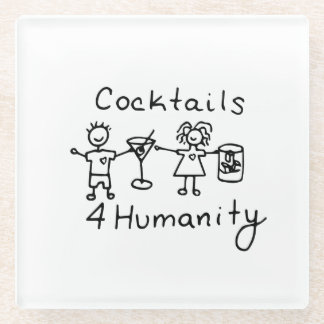 Dessous-de-verre En Verre Dessous de verre Cocktails4Humanity