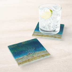 Dessous-de-verre En Verre Dessous de verre D'Art - Le Cadeau De Vacances Idé
