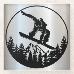 Dessous-de-verre En Verre Dessous de verre de snowboard