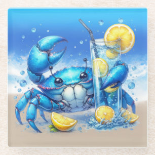 Dessous-de-verre En Verre Dessous de verre de verre de crabe