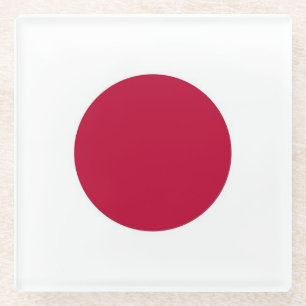 Dessous-de-verre En Verre Dessous de verre en verre avec drapeau du Japon