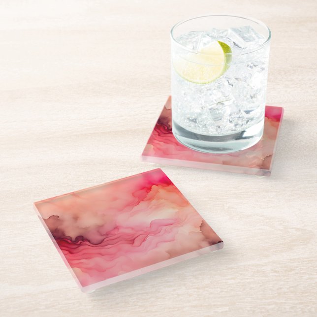 Dessous-de-verre En Verre Dessous de verre en verre d'art fumé coloré (Créateur téléchargé)