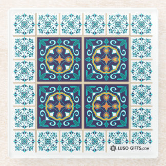 Dessous-de-verre En Verre Dessous de verre en verre de tuile d'Azulejo de
