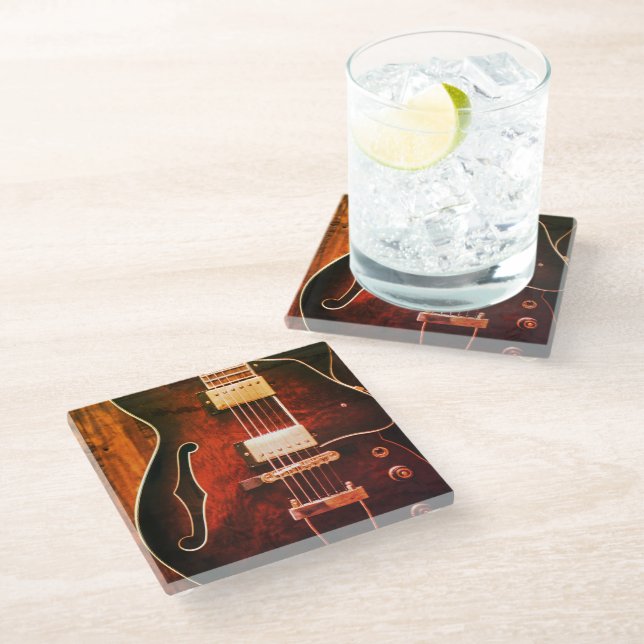 Dessous-de-verre En Verre Dessous de verre guitares (Incliné)