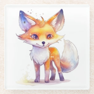 Dessous-de-verre En Verre Dessous de verre mignonne Baby Fox
