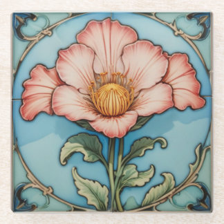 Dessous-de-verre En Verre Dessous de verre rose