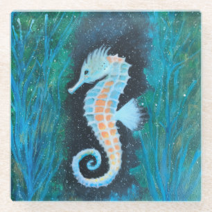 Dessous-de-verre En Verre Dessous de verre Sea Horse