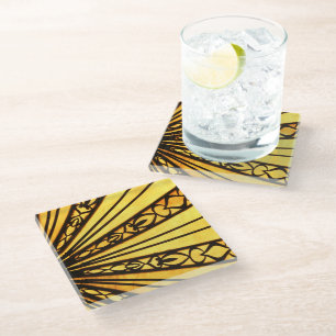 Dessous-de-verre En Verre Dessous de verre Sunburst