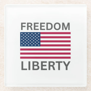 Dessous-de-verre En Verre DESSOUS DE VERRE US Flag Freedom Liberty™