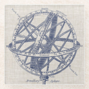Dessous-de-verre En Verre Diagramme de sphère armillaire