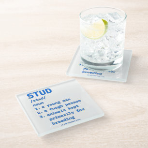 Dessous-de-verre En Verre Dictionnaire d'animaux de définition de type stud