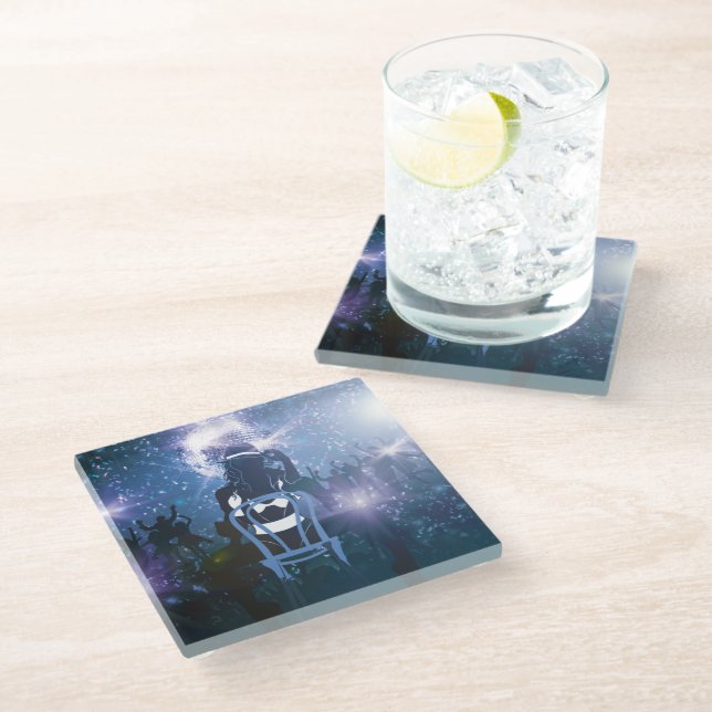 Dessous-de-verre En Verre Disco Heartbeat (Incliné)