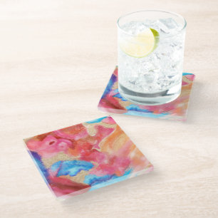 DESSOUS-DE-VERRE EN VERRE DOUX EN PIERRE
