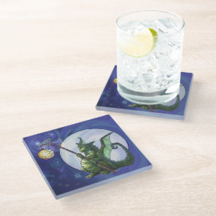 Dessous-de-verre En Verre Dragon Watch Art