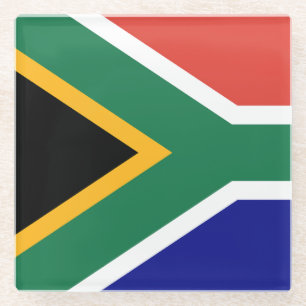 Dessous-de-verre En Verre Drapeau Afrique du Sud