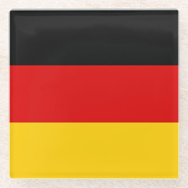 Dessous-de-verre En Verre Drapeau allemand (Devant)