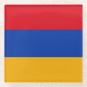 Dessous-de-verre En Verre Drapeau arménien patriotique