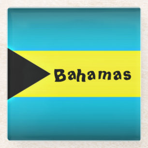 Dessous-de-verre En Verre Drapeau Bahamas