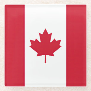 Dessous-de-verre En Verre Drapeau Canada