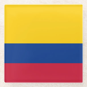 Dessous-de-verre En Verre Drapeau Colombie