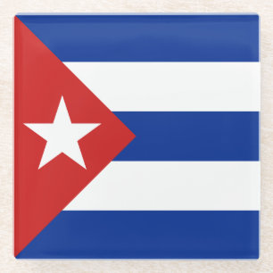 Dessous-de-verre En Verre Drapeau de Cuba