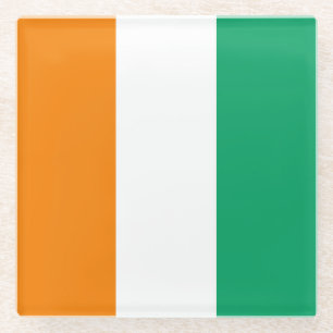Dessous-de-verre En Verre Drapeau de la Côte d'Ivoire