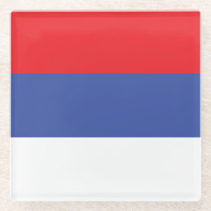 Dessous-de-verre En Verre Drapeau de la Republika Srpska