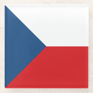 Dessous-de-verre En Verre Drapeau de la République tchèque