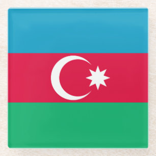 Dessous-de-verre En Verre Drapeau de l'Azerbaïdjan patriotique